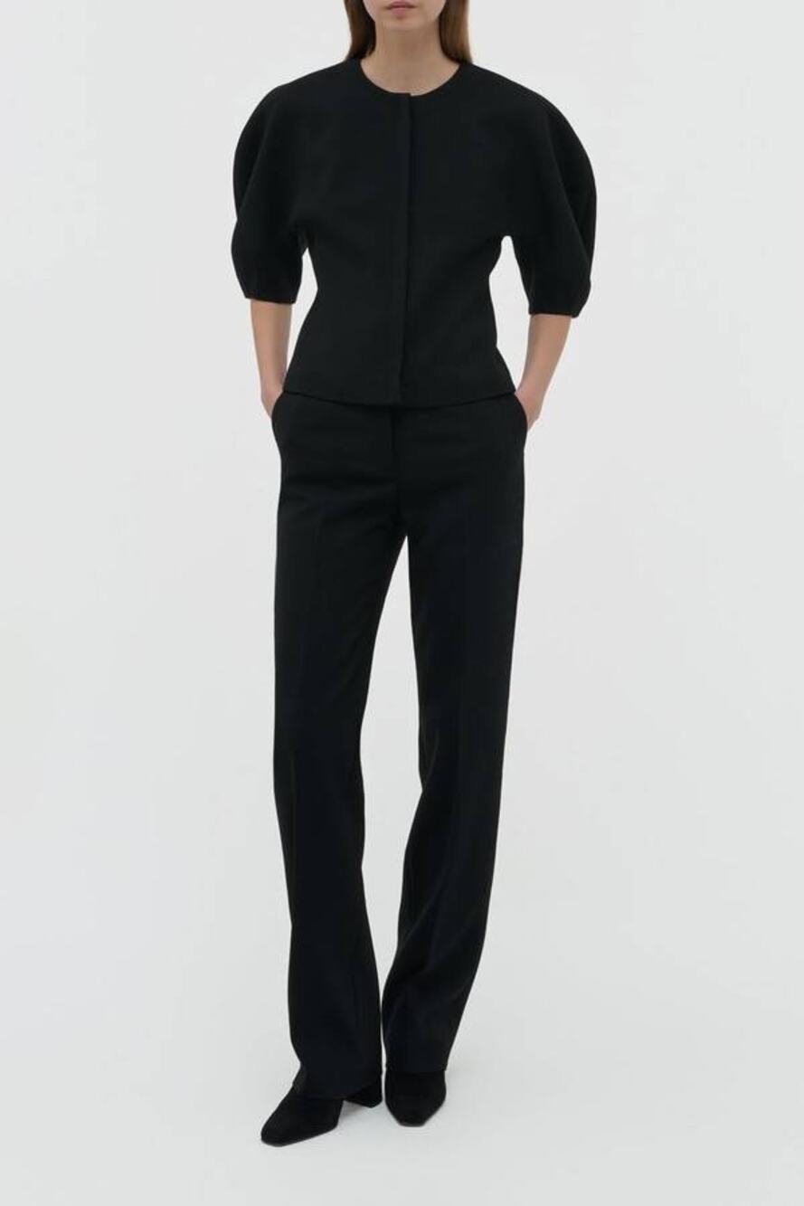 Gabriela Hearst Cecilia Straight Leg Pant in Black IT 42 US 6